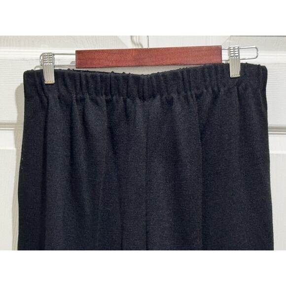 Dylani Knitwear Pants Size XL Black Pleated High Waist Wide Leg Pull On - Picture 2 of 5